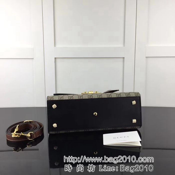 GUCCI古馳原單 新款專櫃品質原單皮質453188 啡克棕 手提單肩斜挎包 HY1023
